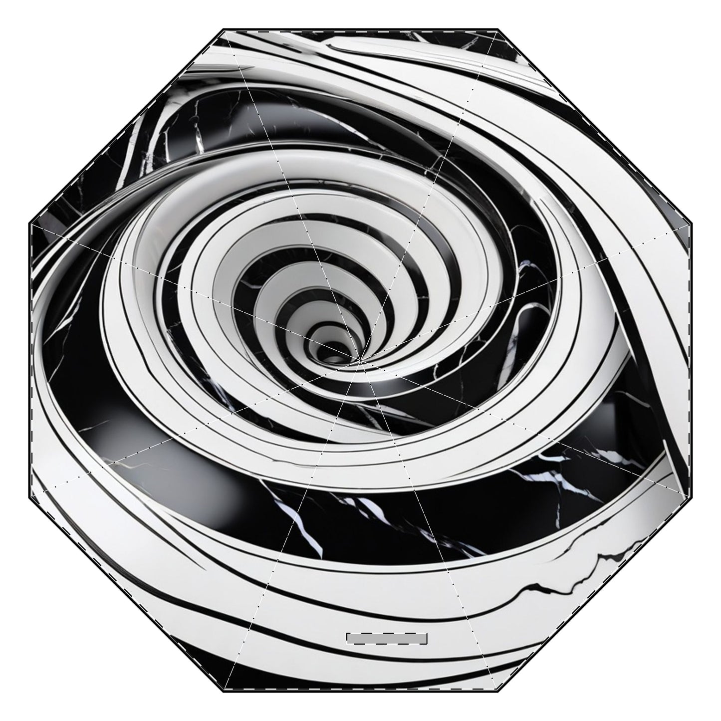 White/Black Vortex - Semi-Automatic Foldable Umbrella