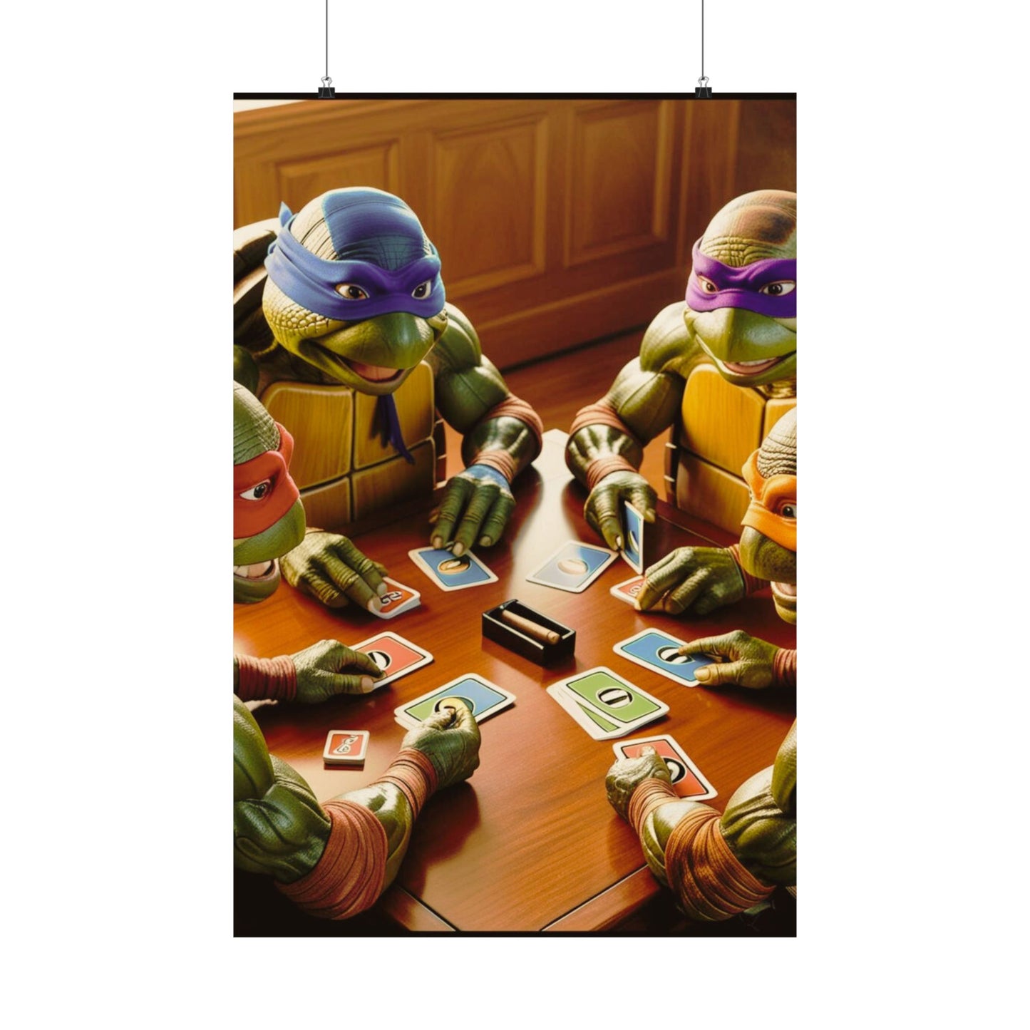 Masked Turtles Playing Cards- Matte Vertical Posters