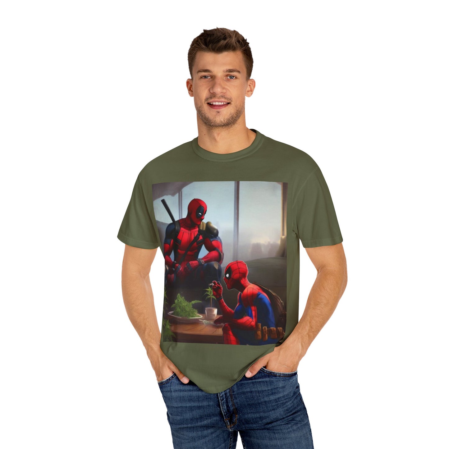 PVDP and Webslinger Chillin- Unisex Garment-Dyed T-shirt