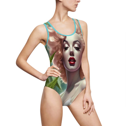 Women's Classic One-Piece Swimsuit (AOP Mj Marylin)